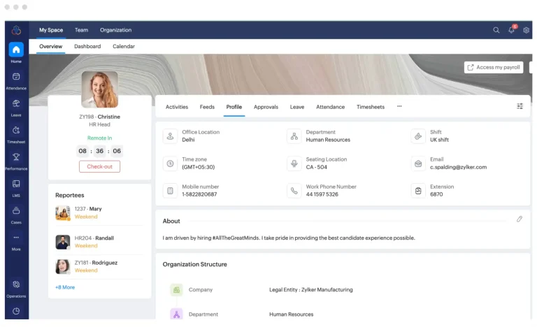 HR Software Zoho People